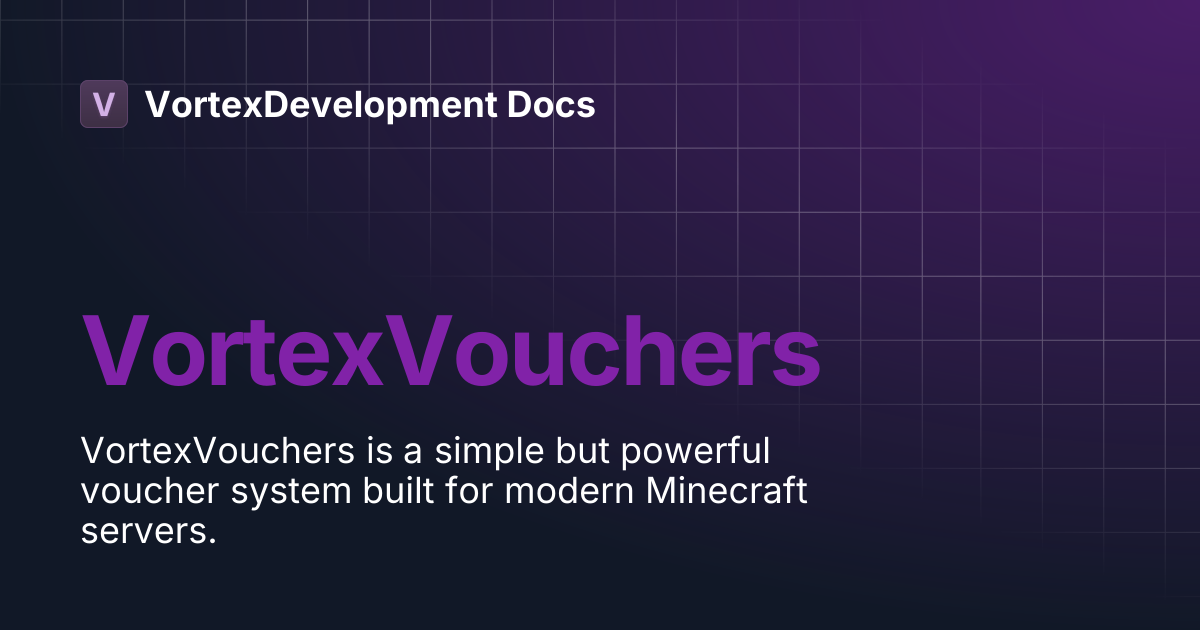 VortexVouchers | VortexDevelopment Docs